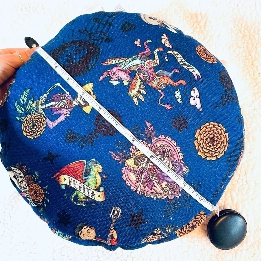 🌼 NWT Disney Parks Pixar COCO Marigold Petals Throw Pillow – Orange & Blue 🌼